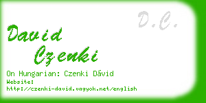 david czenki business card