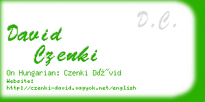 david czenki business card